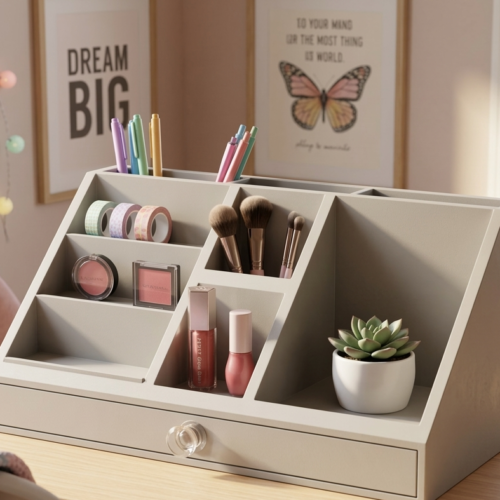 Çok Bölmeli Makyaj ve Masa Düzenleyici